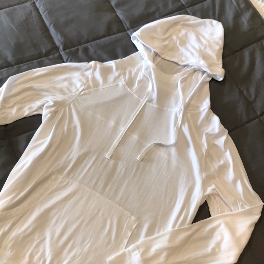 Ziya white lightweight hoodie